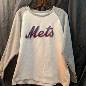 New York Mets Thermal Waffle Shirt with raised sewn lettering men XL Lindor LGM